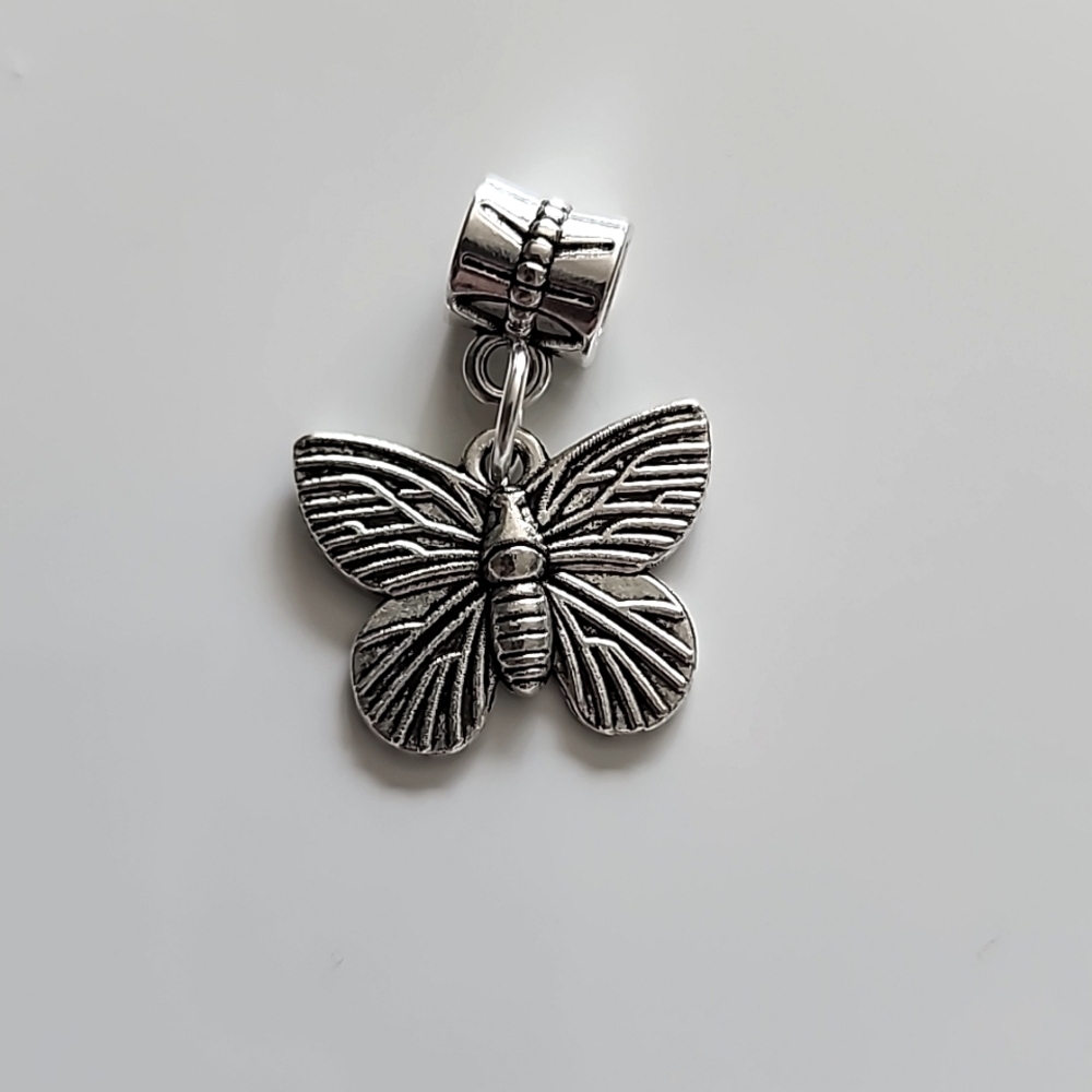 Butterfly  Charm Will FIT Pandora and other European Systems
